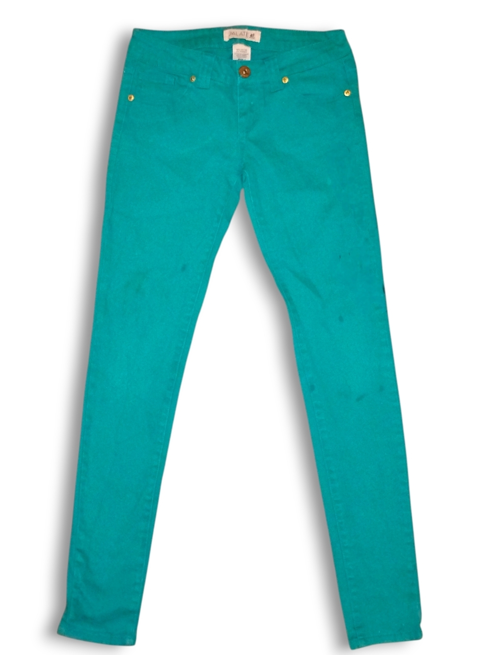 JALATE JEANS - Teal Turquoise Cute Skinny Jeans Size 1